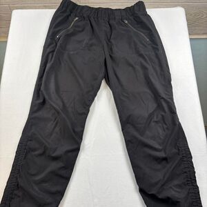 Athleta Black Jogger Pants Women’s Size 8 Ruched Ankle Athletic Athleisure